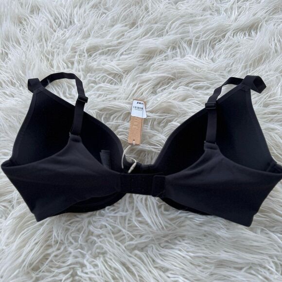 Skims Fits Everybody Scoop Plunge Bra Onyx Size 36DDD - Picture 5 of 7